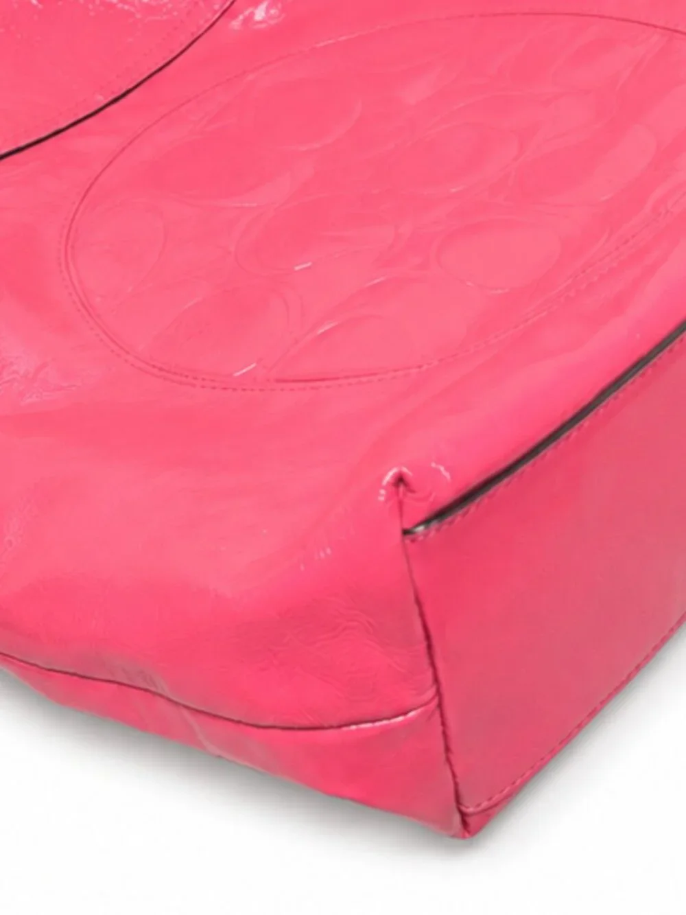 Coach‎ Laura F18900 Coral Pink Patent Leather Large Tote Bag